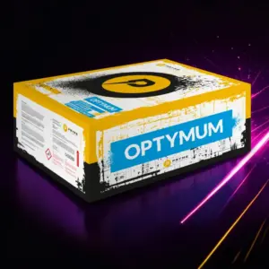 Pryme Optymum Verbundfeuerwerk von Pryme Fireworks mit verschiedenen Fächerungen und abwechslungsreichen Effekten.