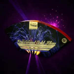 Feuerwand Gold-Blau – Funke Feuerwerk Fontänenfächer
