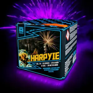 Harpyie Argento Feuerwerk – 25 Schuss Batteriefeuerwerk