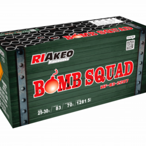 Riakeo Bomb Squad Verbundfeuerwerk mit Goldweiden und farbigen Leuchtsternen