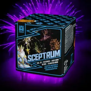 Sceptrum Corolla-Multicolor – Argento | 25 Schuss Batterie