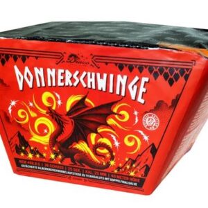 Draco Donnerschwinge mit gefächerten Silberkreischwirbelaufstiegen und Titansaluts