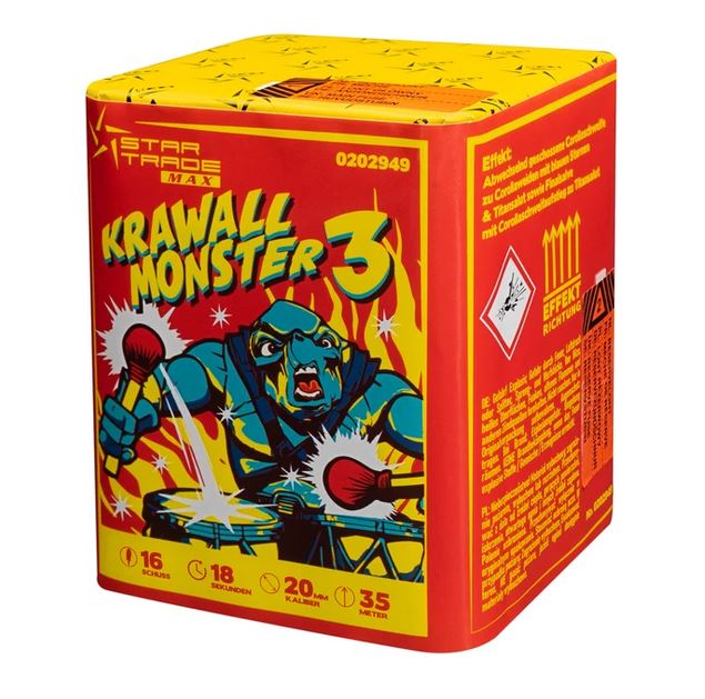 Startrade Krawallmonster 3 mit Corollaweiden, blauen Sternen und Titansaluts