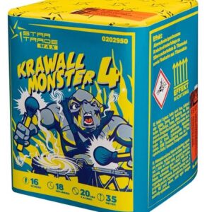 Krawallmonster 4 von Startrade Feuerwerk mit Kreischwirbelaufstiegen, Silbercrackerbukets und Titansaluts