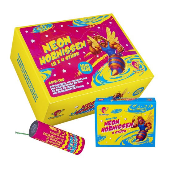 Albert Neon Hornissen, Neon Hornissen Feuerwerk, Albert Feuerwerk, Neon-Bodenwirbel, Bodenwirbel mit Farbwechsel