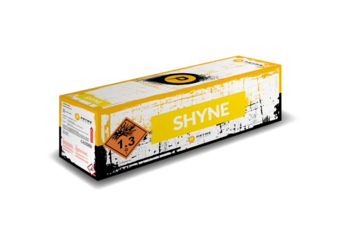 Shyne von Pryme Fireworks – 78 Schuss Performance-Verbundfeuerwerk mit 30 mm Kaliber