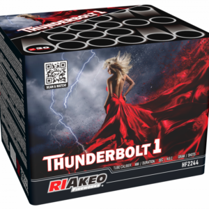 Riakeo Thunderbolt 1 Feuerwerk mit goldenen Kamuropalmen, bunten Dahlien und Knisterblüten