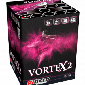 Riakeo Vortex 2 Feuerwerk mit goldenen Weiden und farbigen Leuchtsternen