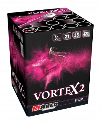 Riakeo Vortex 2 Feuerwerk mit goldenen Weiden und farbigen Leuchtsternen