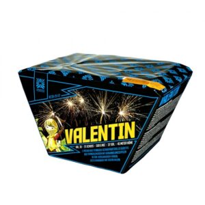 Valentin von Argento – 25-Schuss-Batterie mit Titangoldweiden, farbigen Verwandlungsspitzen und Goldblinkern